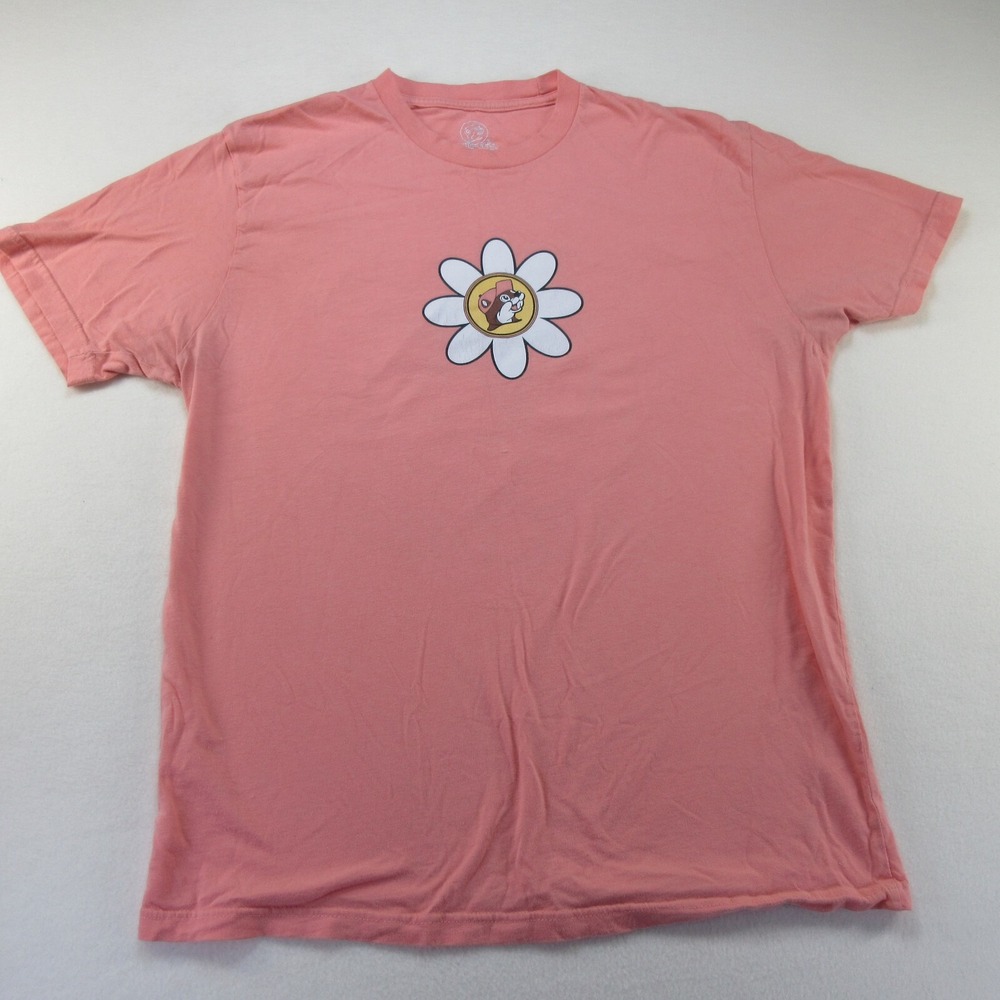 Buc-ees Shirt Womens Large Tee Shirt Gas Station Beaver‎ Double Sided Surfer Y2k